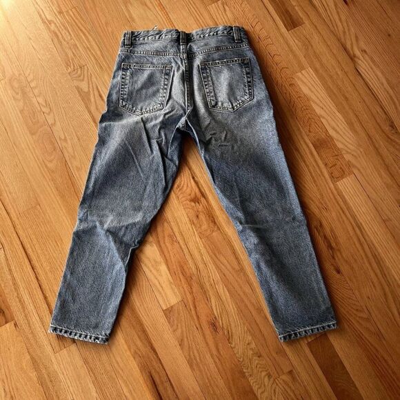 ZARA Men's Jeans Size 30 Straight‎ Fit Distressed light wash Blue Denim casual - Picture 4 of 7